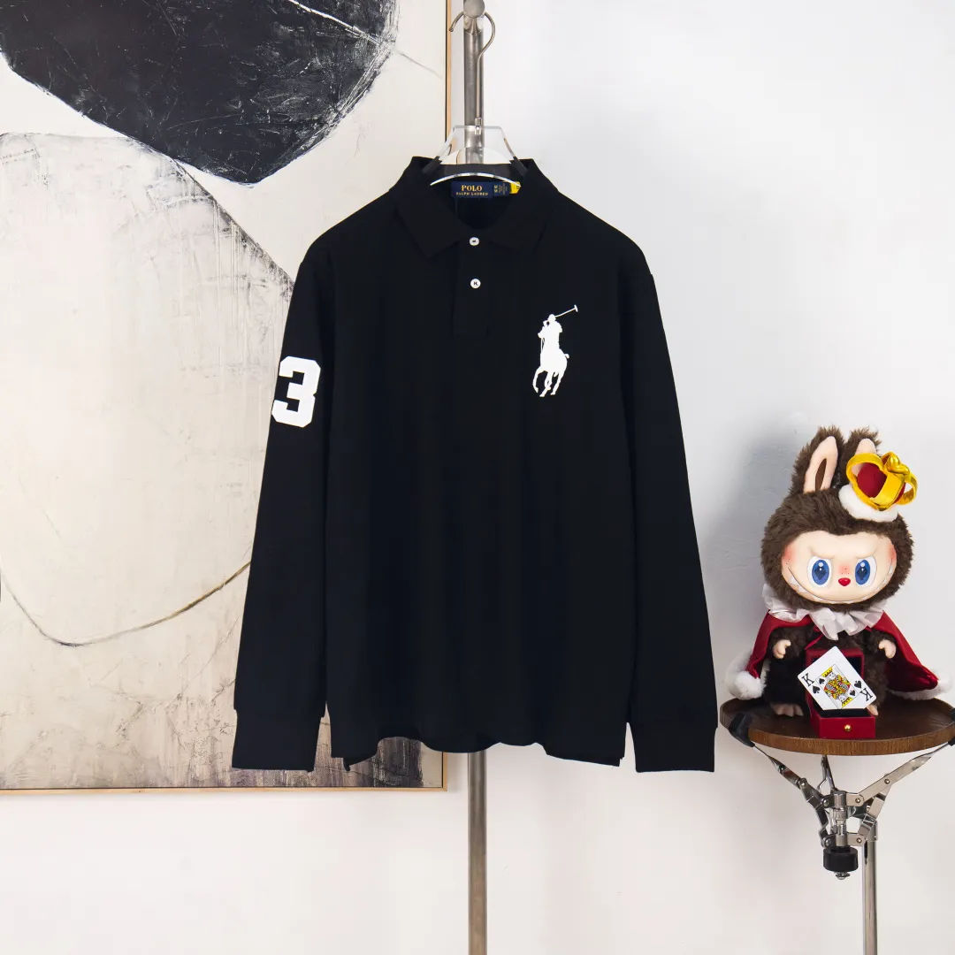 P240 zp version [exclusive supply] - Ralph Lauren/Ralph Lauren classic four-season basic three-dimensional Malaysian LOGO-No. 3 armband solid color long-sleeved POLO shirt - original version of the same 220g heavy double-sided pique cotton ✅ - three-dimensional Malaysian embroidery white background pearlescent buttons ✅ - placket chiffon film professional processing ✅ -Ralph Lauren classic Malaysian logo Polo｜Unlock the British retro sports style Made of 220g heavyweight double-sided piqué cotton to create a straight silhouette. The iconic Malaysian embroidery logo interprets American origin. The solid color system can easily control formal and casual scenes. Color: white black label pink blue label gray blue label black white label black red label navy blue red label Size: S M L XL Number: WW10726